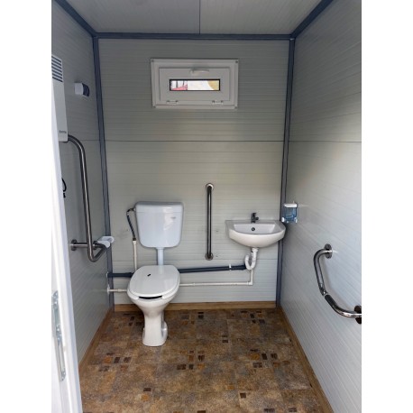 Toaleta ecologica racordabila dubla pentru persoane cu dizabilitati